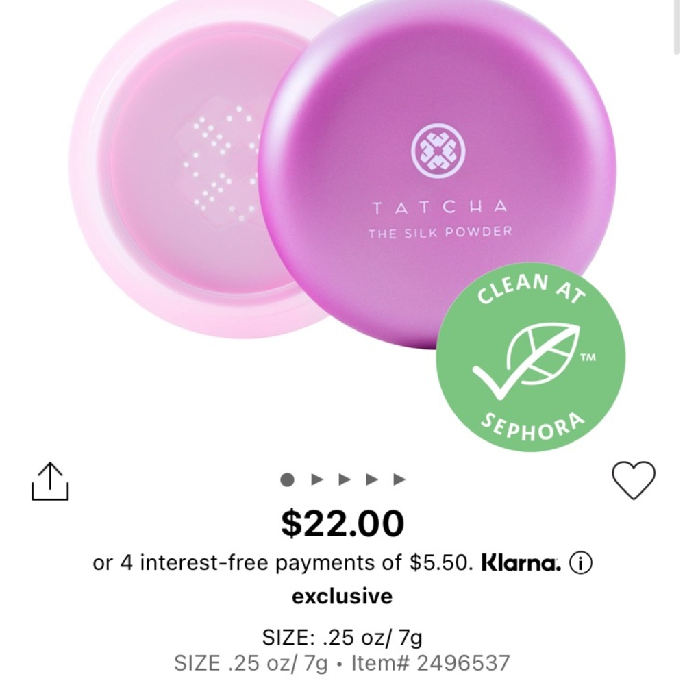 NEW Tatcha the Silk Powder .7g/.25 oz